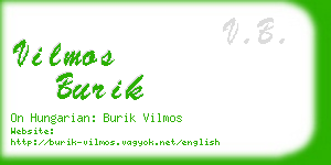 vilmos burik business card